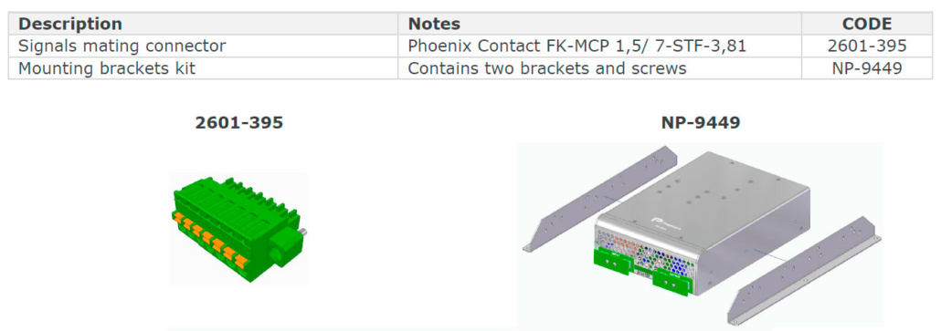 CRS 2000 accesories